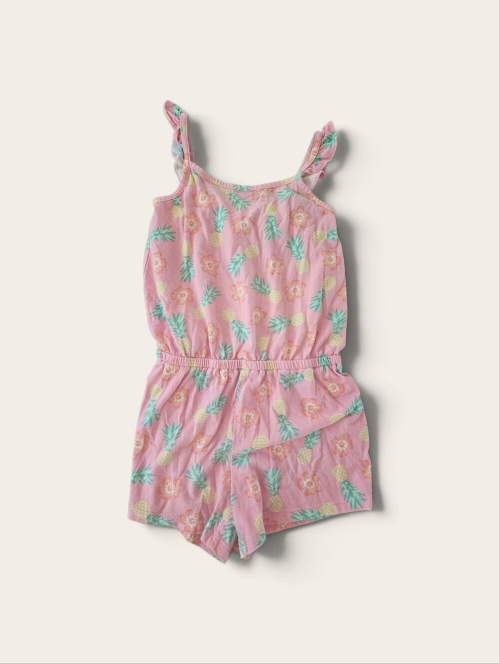 The Children's Place Pink Pineapple & Floral Romper